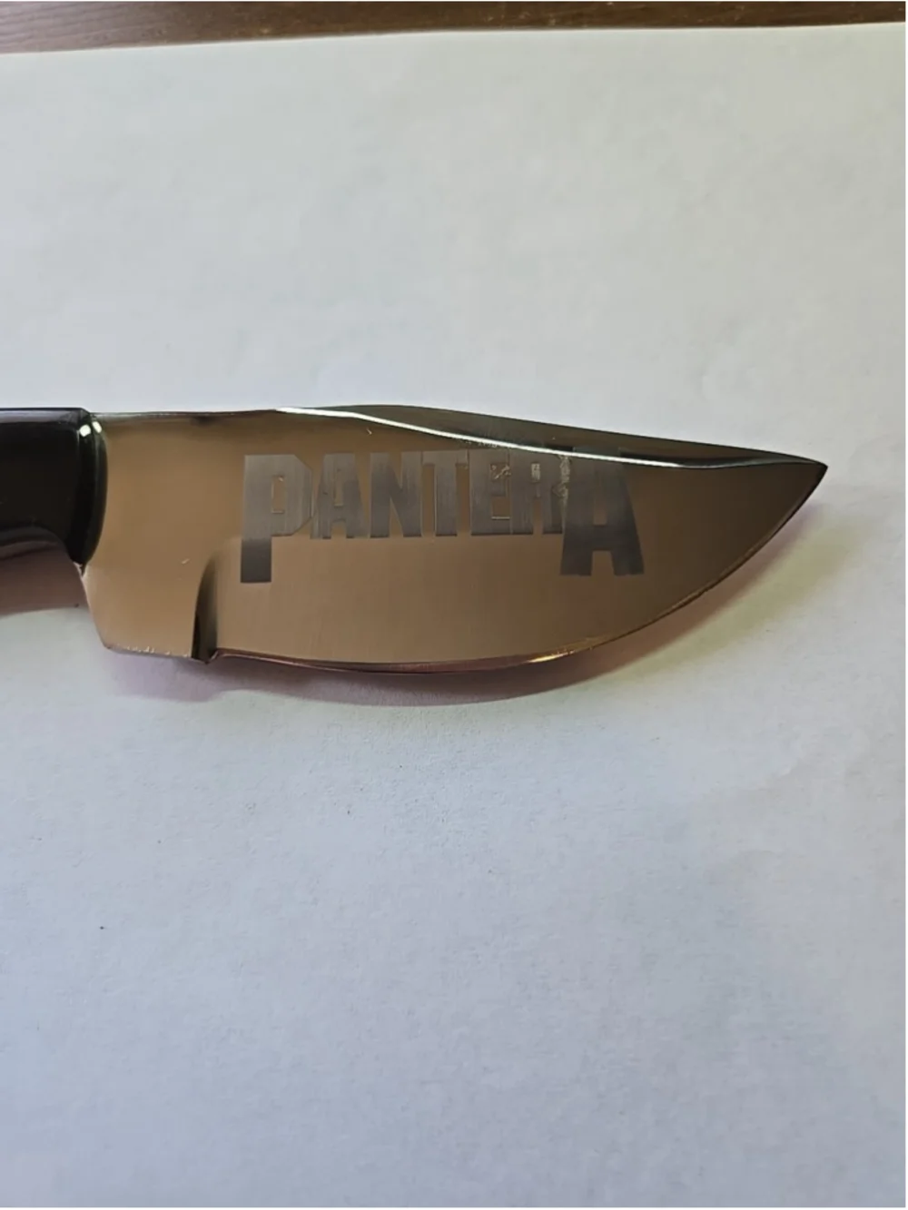 Custom Handmade USA Fixed Blade Knife With PANTERA Etched In Blade 8